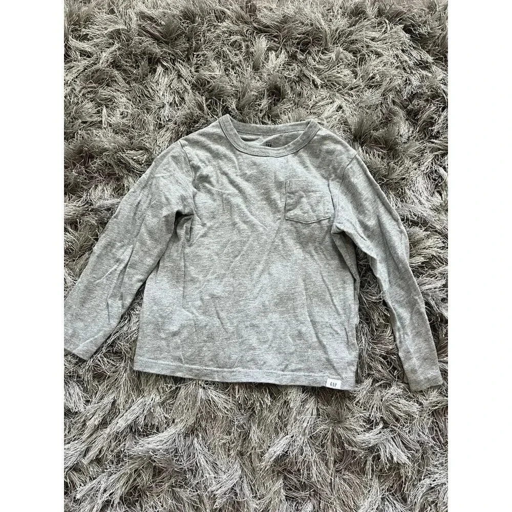 Gap Kids Boys Long Sleeve Gray Shirt